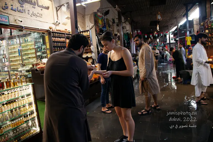 How do you find the famous Meena Bazar Burdubai?